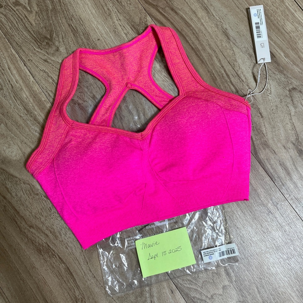 ($50) BuffBunny Vida Seamless Sports Bra - Ombre Sunrise - S